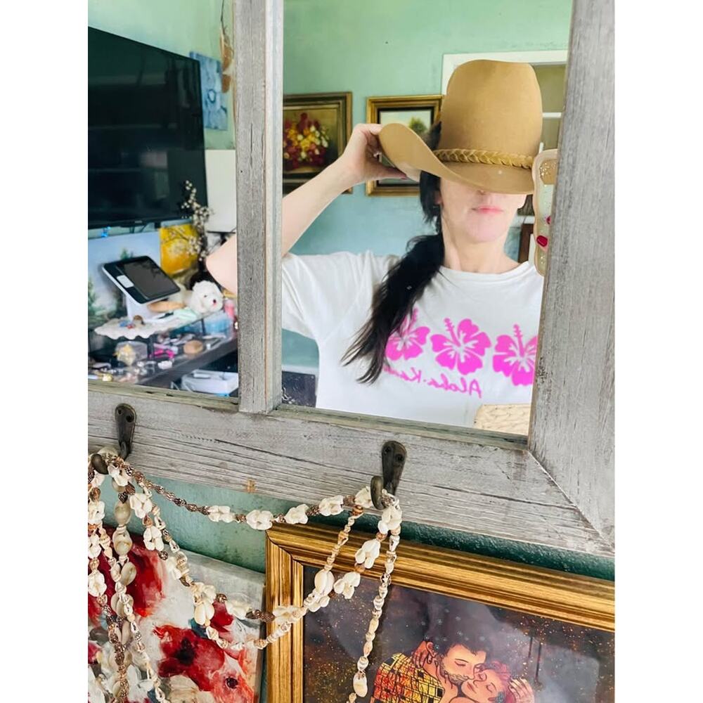 Stetson Tan Cowboy Hat Feather Accent - Picture 8 of 10